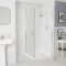 Milano Langley - Chrome Traditional Hinged Double Door Corner Shower Enclosure with Tray - Choice of Size