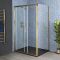 Milano Monet - Antique Brass Corner Sliding Door Shower Enclosure with Slate Tray - Choice of Sizes