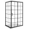 Milano Barq - Black Grid Corner Sliding Door Shower Enclosure with Slate Tray - Choice of Sizes and Side Panel