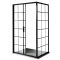 Milano Barq - Black Grid Corner Sliding Door Shower Enclosure with Slate Tray - Choice of Sizes and Side Panel