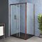 Milano Eris - Copper Corner Sliding Door Shower Enclosure with Slate Tray - Choice of Sizes