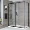 Milano Nero - Black Corner Sliding Door Shower Enclosure with Tray - Choice of Sizes