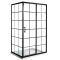 Milano Barq - Black Grid Corner Sliding Door Shower Enclosure with Tray - Choice of Sizes and Side Panel