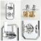 Milano Elizabeth - Chrome and White Traditional Thermostatic Shower with Diverter, Riser Rail and Bath Spout (2 Outlet)