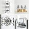 Milano Elizabeth - Traditional Concealed Thermostatic Triple Shower Valve - Chrome and White