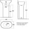 RAK Des - Gloss White Modern Freestanding Basin - 600mm x 350mm (No Tap-Holes)