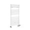 Milano Arno Dual Fuel - White Bar on Bar Heated Towel Rail - 1190mm x 450mm