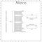 Milano Arno Dual Fuel - Chrome Bar on Bar Heated Towel Rail - 1190mm x 600mm