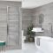 Milano Neva Dual Fuel - Chrome Heated Towel Rail - 1785mm x 600mm