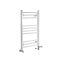 Milano Ive Dual Fuel - White Curved Heated Towel Rail - 800mm x 500mm