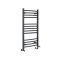 Milano Artle Dual Fuel - Anthracite Curved Heated Towel Rail - 1000mm x 500mm