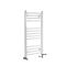 Milano Ive Dual Fuel - White Curved Heated Towel Rail - 1000mm x 500mm