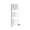 Milano Ive Dual Fuel - White Curved Heated Towel Rail - 1200mm x 500mm