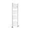 Milano Ive Dual Fuel - White Curved Heated Towel Rail - 1600mm x 500mm