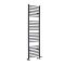 Milano Artle Dual Fuel - Anthracite Curved Heated Towel Rail - 1800mm x 500mm