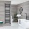 Milano Artle Dual Fuel - Anthracite Curved Heated Towel Rail - 1800mm x 500mm