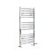 Milano Kent Dual Fuel - Chrome Curved Heated Towel Rail - 1200mm x 600mm
