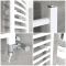 Milano Ive Dual Fuel - White Curved Heated Towel Rail - 1800mm x 500mm