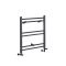 Milano Artle Dual Fuel - Anthracite Straight Heated Towel Rail - 600mm x 400mm