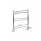 Milano Kent Dual Fuel - Chrome Straight Heated Towel Rail - 600mm x 400mm