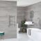 Milano Kent Dual Fuel - Chrome Straight Heated Towel Rail - 600mm x 400mm