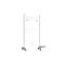 Milano Ive Dual Fuel - White Straight Heated Towel Rail - 600mm x 400mm