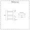 Milano Ive Dual Fuel - White Straight Heated Towel Rail - 600mm x 400mm