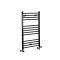 Milano Nero Dual Fuel - Black Straight Heated Towel Rail - 1000mm x 400mm