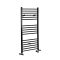 Milano Nero Dual Fuel - Black Straight Heated Towel Rail - 1200mm x 400mm