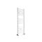 Milano Ive Dual Fuel - White Straight Heated Towel Rail - 1200mm x 400mm