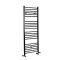Milano Nero Dual Fuel - Black Straight Heated Towel Rail - 1600mm x 400mm