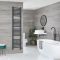 Milano Artle Dual Fuel - Anthracite Straight Heated Towel Rail - 1800mm x 400mm