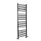 Milano Nero Dual Fuel - Black Straight Heated Towel Rail - 1800mm x 400mm