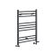 Milano Artle Dual Fuel - Anthracite Straight Heated Towel Rail - 800mm x 500mm