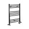 Milano Nero Dual Fuel - Black Straight Heated Towel Rail - 800mm x 500mm