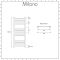 Milano Nero Dual Fuel - Black Straight Heated Towel Rail - 1000mm x 500mm