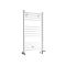 Milano Ive Dual Fuel - White Straight Heated Towel Rail - 1000mm x 500mm