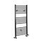 Milano Nero Dual Fuel - Black Straight Heated Towel Rail - 1200mm x 500mm