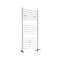 Milano Ive Dual Fuel - White Straight Heated Towel Rail - 1200mm x 500mm