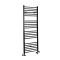 Milano Nero Dual Fuel - Black Straight Heated Towel Rail - 1600mm x 500mm
