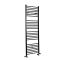 Milano Nero Dual Fuel - Black Straight Heated Towel Rail - 1800mm x 500mm