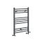 Milano Artle Dual Fuel - Anthracite Straight Heated Towel Rail - 800mm x 600mm