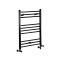 Milano Nero Dual Fuel - Black Straight Heated Towel Rail - 800mm x 600mm