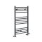 Milano Artle Dual Fuel - Anthracite Straight Heated Towel Rail - 1000mm x 600mm