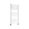 Milano Ive Dual Fuel - White Straight Heated Towel Rail - 1200mm x 600mm