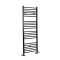 Milano Nero Dual Fuel - Black Straight Heated Towel Rail - 1600mm x 600mm