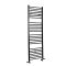 Milano Nero Dual Fuel - Black Straight Heated Towel Rail - 1800mm x 600mm