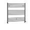 Milano Artle Dual Fuel - Anthracite Straight Heated Towel Rail - 1000mm x 1000mm