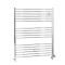 Milano Kent Dual Fuel - Chrome Straight Heated Towel Rail - 1200mm x 1000mm