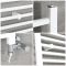 Milano Ive Dual Fuel - White Straight Heated Towel Rail - 600mm x 400mm